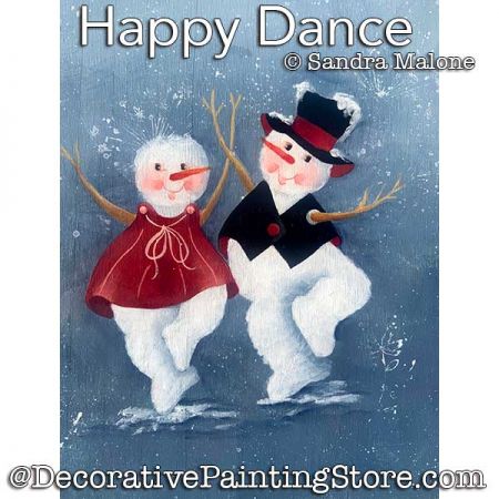 Happy Dance (Snowman) Painting Pattern PDF DOWNLOAD -Sandra Malone