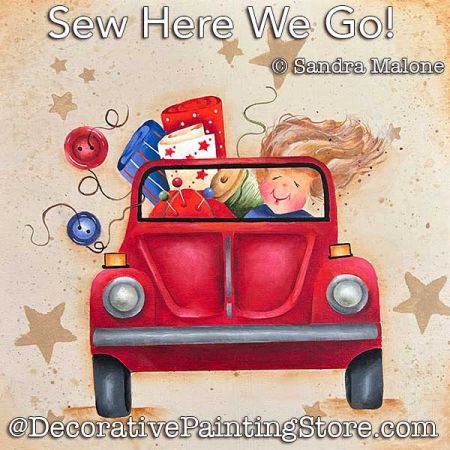 Sew Here We Go Painting Pattern PDF DOWNLOAD -Sandra Malone