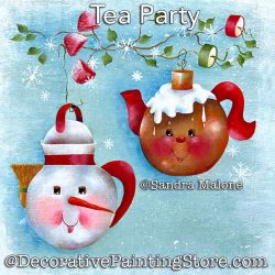 Tea Party Painting Pattern PDF DOWNLOAD -Sandra Malone
