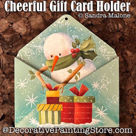 Cheerful Gift Card Holder Painting Pattern PDF DOWNLOAD -Sandra Malone