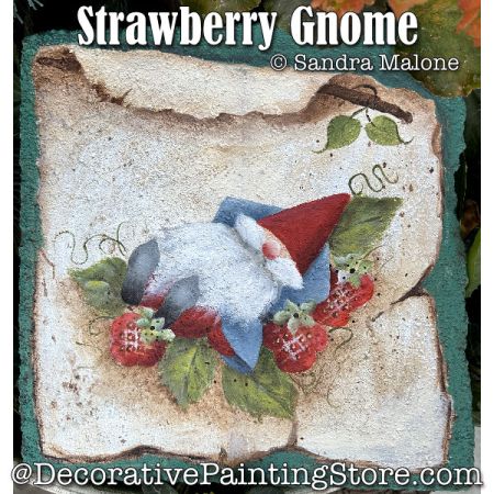 Strawberry Gnome Painting Pattern -Sandra Malone