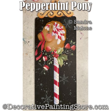Peppermint Pony Painting Pattern -Sandra Malone