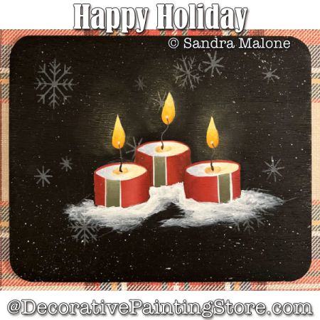 Happy Holidays Painting Pattern - Sandra Malone