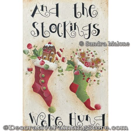 And the Stockings Were Hung Painting Pattern - Sandra Malone