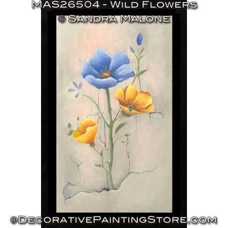 Wild Flowers Painting Pattern - Sandra Malone