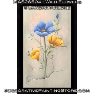 Wild Flowers Painting Pattern - Sandra Malone