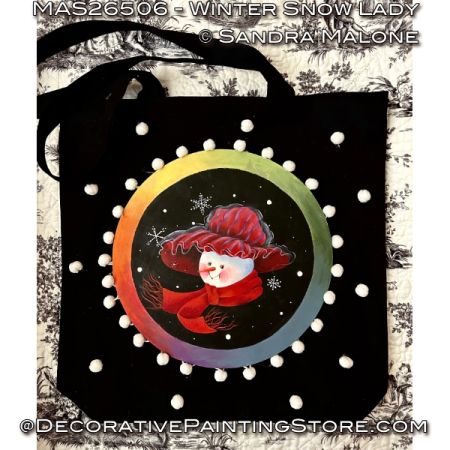 Winter Snow Lady Painting Pattern - Sandra Malone
