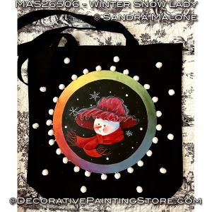 Winter Snow Lady Painting Pattern - Sandra Malone