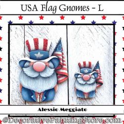 USA Flag Gnomes (L) Brooch and Ornament Painting Pattern PDF DOWNLOAD - Alessio Meggiato