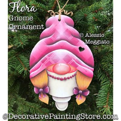 Flora Gnome Ornament or Broach Painting Pattern PDF DOWNLOAD - Alessio Meggiato