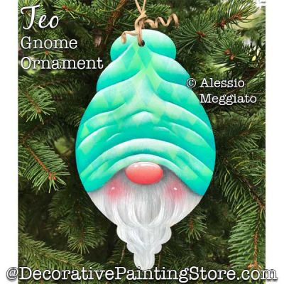 Teo Gnome Ornament or Broach Painting Pattern PDF DOWNLOAD - Alessio Meggiato