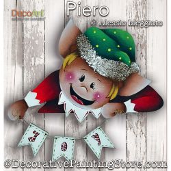 Piero (Christmas Elf) Painting Pattern PDF DOWNLOAD - Alessio Meggiato