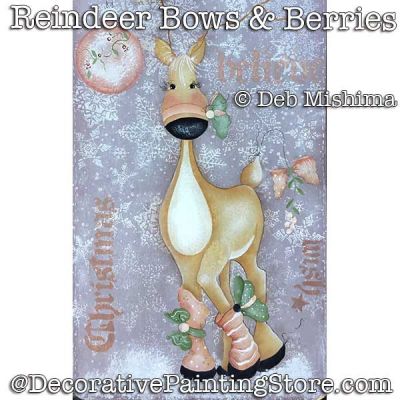 Reindeer Bows and Berries DOWNLOAD - Deb Mishima