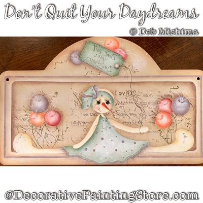 Dont Quit Your Daydreams (Snow Girl) Painting Pattern DOWNLOAD - Deb Mishima
