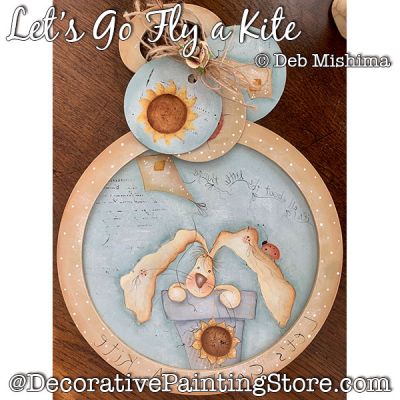 Lets Go Fly a Kite (Bunny Rabbit) Painting Pattern PDF DOWNLOAD - Deb Mishima