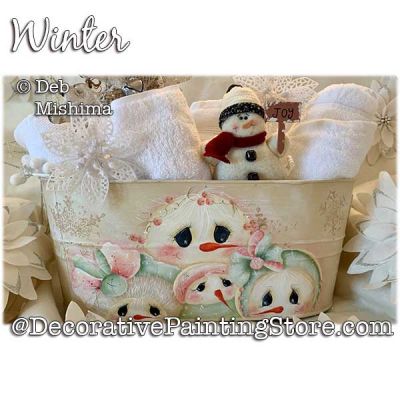 Winter (Snowman Family) Painting Pattern PDF DOWNLOAD - Deb Mishima