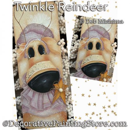 Twinkle Reindeer Painting Pattern PDF DOWNLOAD - Deb Mishima