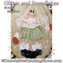 Glitter and Snowflakes Painting Pattern PDF DOWNLOAD - Deb Mishima
