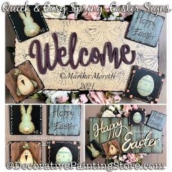 Quick and Easy Spring or Easter Signs / Ornaments Painting Pattern PDF DOWNLOAD - Marika Moretti