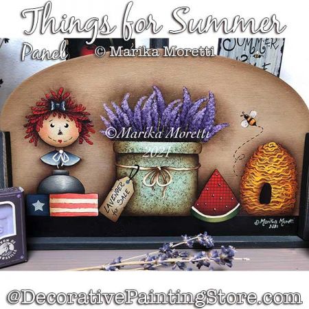 Things for Summer Plaque Painting Pattern PDF DOWNLOAD - Marika Moretti
