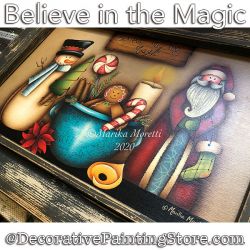 Believe in the Magic Plaque Painting Pattern PDF DOWNLOAD - Marika Moretti