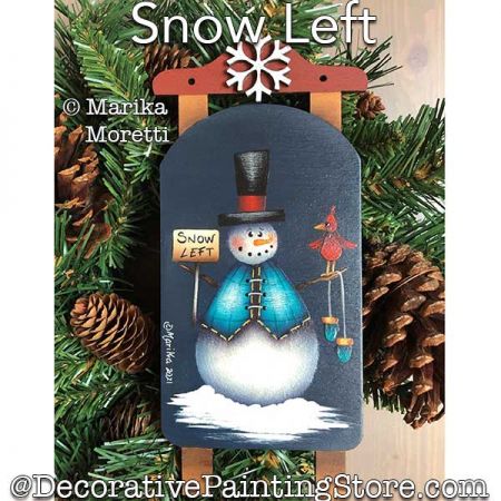 Snow Left Ornament Painting Pattern PDF DOWNLOAD - Marika Moretti