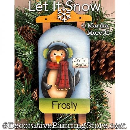 Let It Snow Ornament Painting Pattern PDF DOWNLOAD - Marika Moretti
