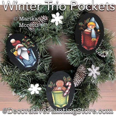 Winter Trio Pockets Painting Pattern PDF DOWNLOAD - Marika Moretti