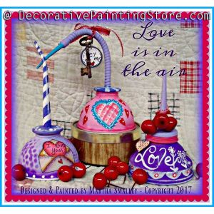Love Is In The Air Valentine Oil Cans ePattern - Martha Smalley - PDF DOWNLOAD