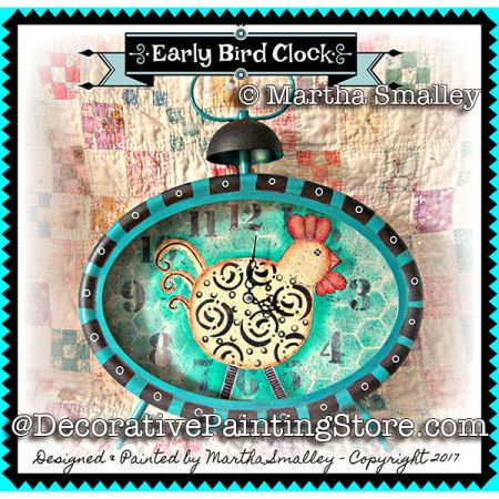 Early Bird Clock ePattern - Martha Smalley - PDF DOWNLOAD