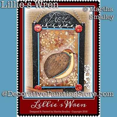 Lillies Wren DOWNLOAD Painting Pattern - Martha Smalley