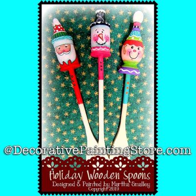 Holiday Wooden Spoons DOWNLOAD Painting Pattern - Martha Smalley
