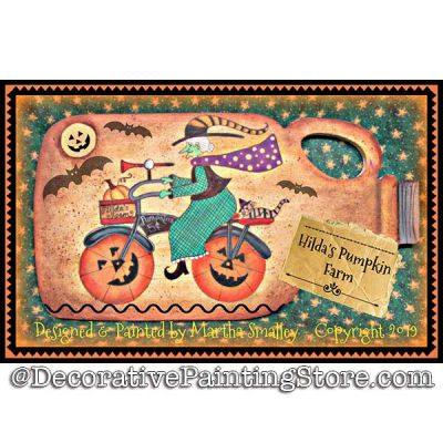 Hildas Pumpkin Farm Bicycle DOWNLOAD Painting Pattern - Martha Smalley