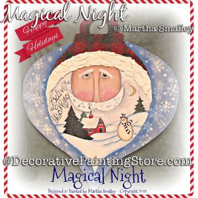 Magical Night Santa DOWNLOAD Painting Pattern - Martha Smalley