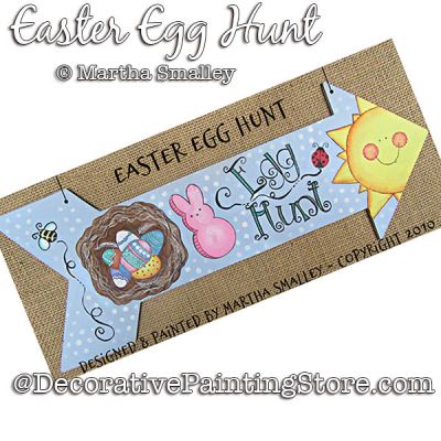 Easter Egg Hunt Arrow Plaque Painting Pattern DOWNLOAD - Martha Smalley
