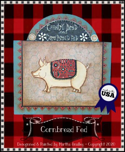 Cornbread Fed (Pig) Painting Pattern DOWNLOAD - Martha Smalley