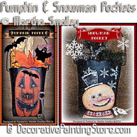 Pumpkin and Snowman Pocket ePattern - Martha Smalley - PDF DOWNLOAD