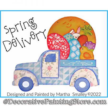 Spring Delivery Painting Pattern DOWNLOAD - Martha Smalley