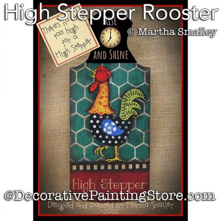High Stepper Rooster Painting Pattern DOWNLOAD - Martha Smalley