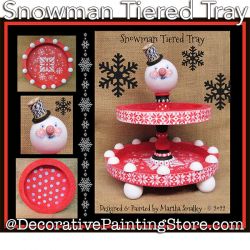 Snowman Tiered Tray Painting Pattern DOWNLOAD - Martha Smalley