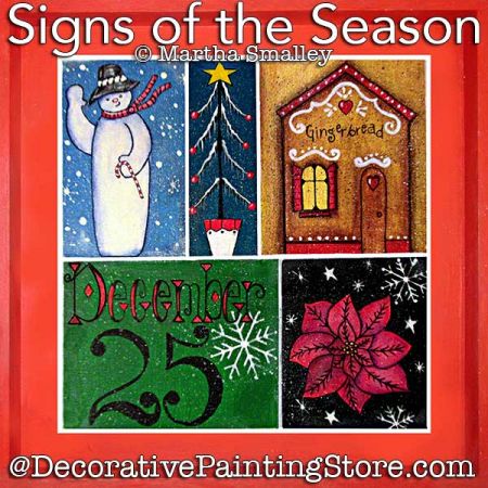 Signs of the Season Painting Pattern DOWNLOAD - Martha Smalley