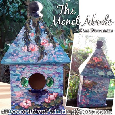 The Monet Abode (Birdhouse) Painting Pattern PDF DOWNLOAD - Nan Newman