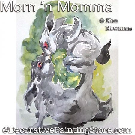 Morn n Momma (Bunny Rabbits) Painting Pattern PDF DOWNLOAD - Nan Newman