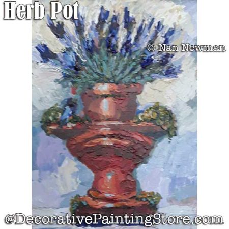 Herb Pot Painting Pattern PDF DOWNLOAD - Nan Newman