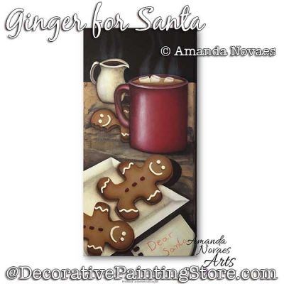 Gingers for Santa Painting Pattern PDF DOWNLOAD - Amanda Novaes