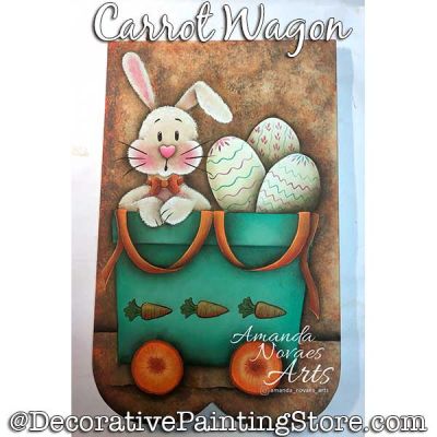 Carrot Wagon (Bunny Rabbit) Painting Pattern PDF DOWNLOAD - Amanda Novaes