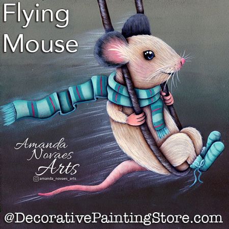 Flying Mouse Painting Pattern PDF DOWNLOAD - Amanda Novaes