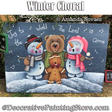 Winter Choral Painting Pattern PDF DOWNLOAD - Amanda Novaes
