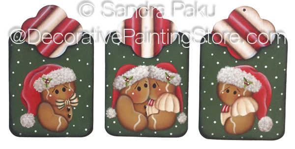 Gingerbread Gift Card Holders Pattern by Sandra Paku - PDF DOWNLOAD