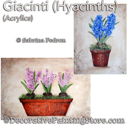 Giacinti (Hyacinths) Painting Pattern PDF DOWNLOAD - Sabrina Pedron